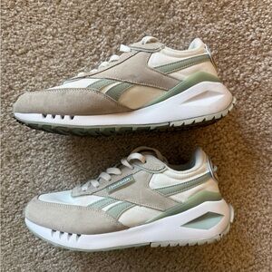 Reebok Women's Cream and Olive Sneakers